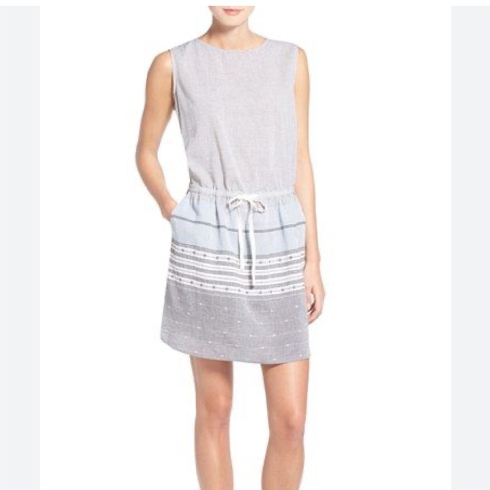 Caslon Drawstring Waist Sleeveless Mini Dress. Size XS